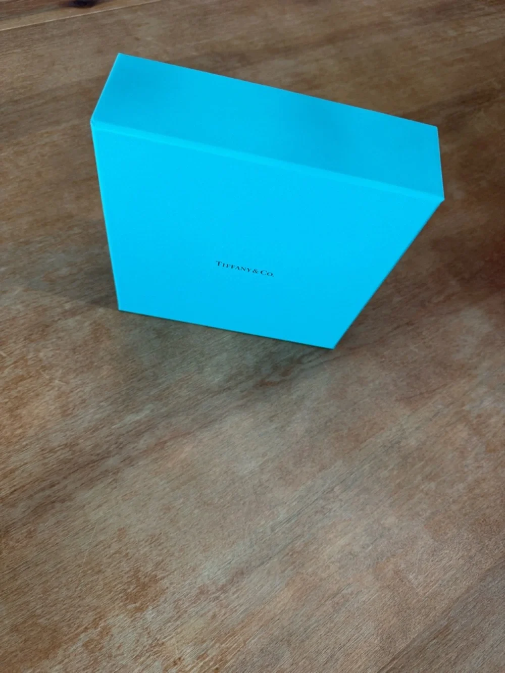 Tiffany & Co. Blue Gift Box EMPTY with Center Logo 8” X 8” X 2.5”